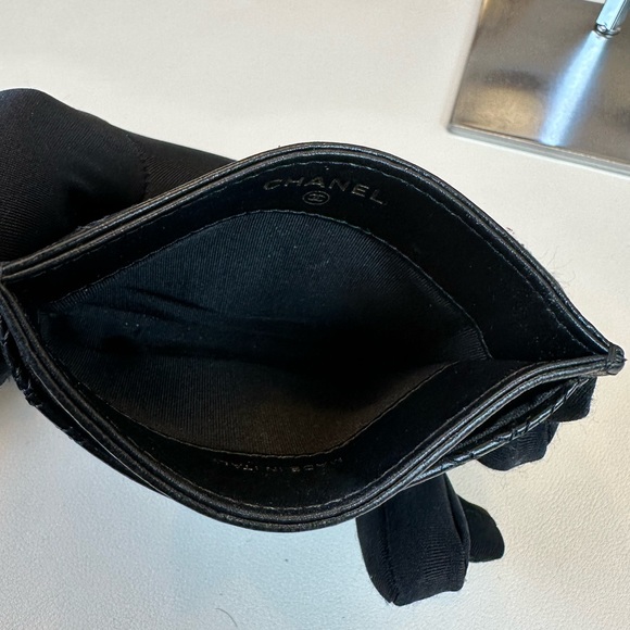 Chanel Black Lambskin CC Logo Wallet Card Holder - Picture 10 of 12